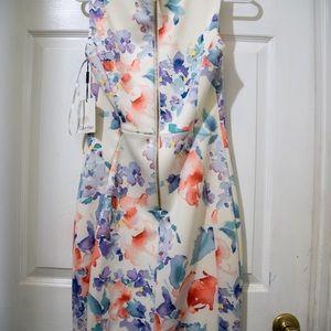 Calvin Klein Petite Sleeveless Floral Sheath Dress